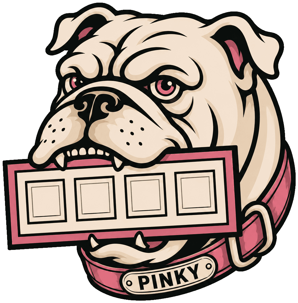 Pinky, the Pinky's Garage Doors bulldog mascot